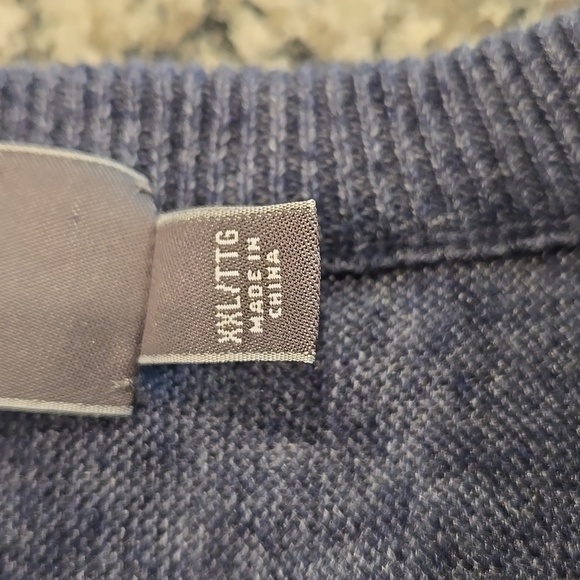 VINCE MEN'S LINEN BLEND V-NECK PULLOVER SWEATER. SIZE XXL. - Picture 4 of 10